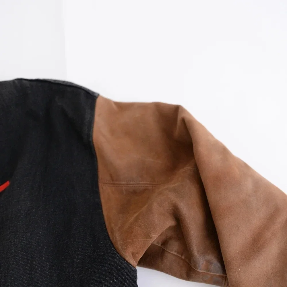 HH Co The New PL Logo - Vintage Western Concepts Black Brown  Denim Jacket - Picture 6 of 15